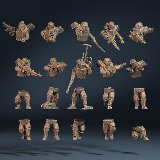 Lunar Auxilia Drop Troops, Semi-Modular Sci-Fi warriors by ThatEvilOne, Sci-Fi Wargames Proxy, Imperial Auxillia Army