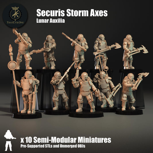 Lunar Auxilia Securis, Semi-Modular Sci-Fi warriors by ThatEvilOne, Sci-Fi Wargames Proxy, Imperial Auxillia Army