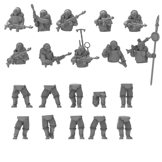 Lunar Auxilia Laseris Rifles, Semi-Modular Sci-Fi warriors by ThatEvilOne, Sci-Fi Wargames Proxy, Imperial Auxillia Army