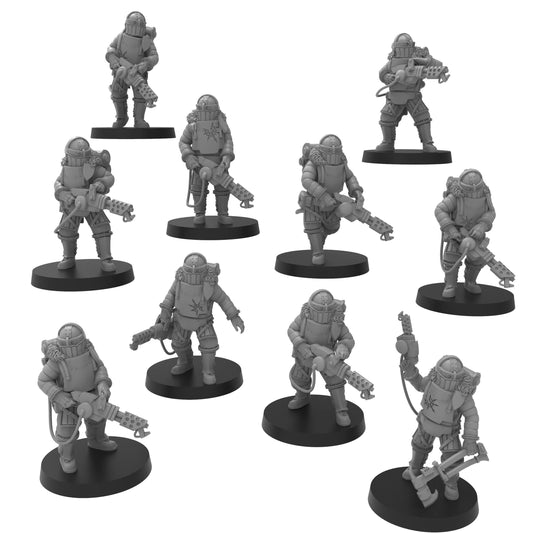 Lunar Auxilia Ignis, Semi-Modular Sci-Fi warriors by ThatEvilOne, Sci-Fi Wargames Proxy, Imperial Auxillia Army