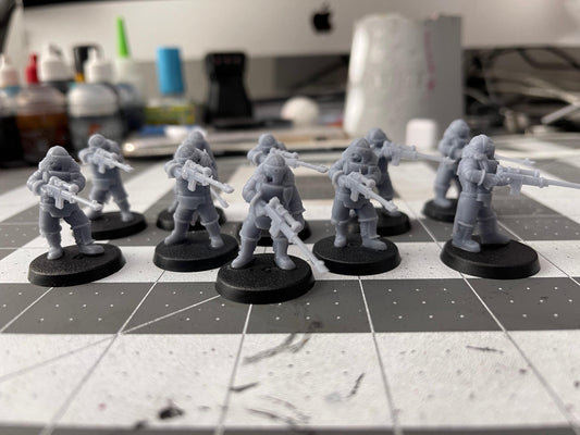 Lunar Auxilia Halfling Snipers, Semi-Modular Sci-Fi warriors by ThatEvilOne, Sci-Fi Wargames Proxy, Imperial Auxillia Army