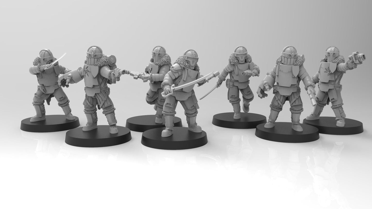Lunar Auxilia Extra Officers, Semi-Modular Sci-Fi warriors by ThatEvilOne, Sci-Fi Wargames Proxy, Imperial Auxillia Army