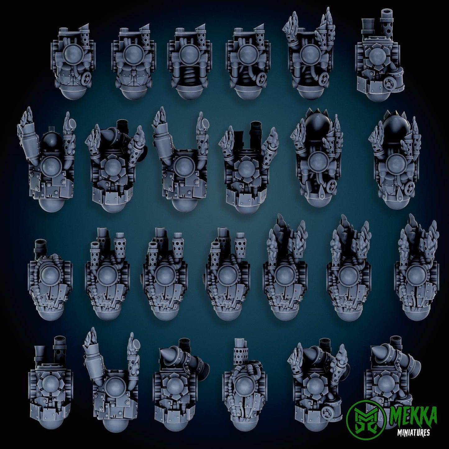 Modular Bionic Cybork Torsos and Legs! Space-Faring Orkish Menace Sculpted by Mekka Miniatures, Grimdark Compatible