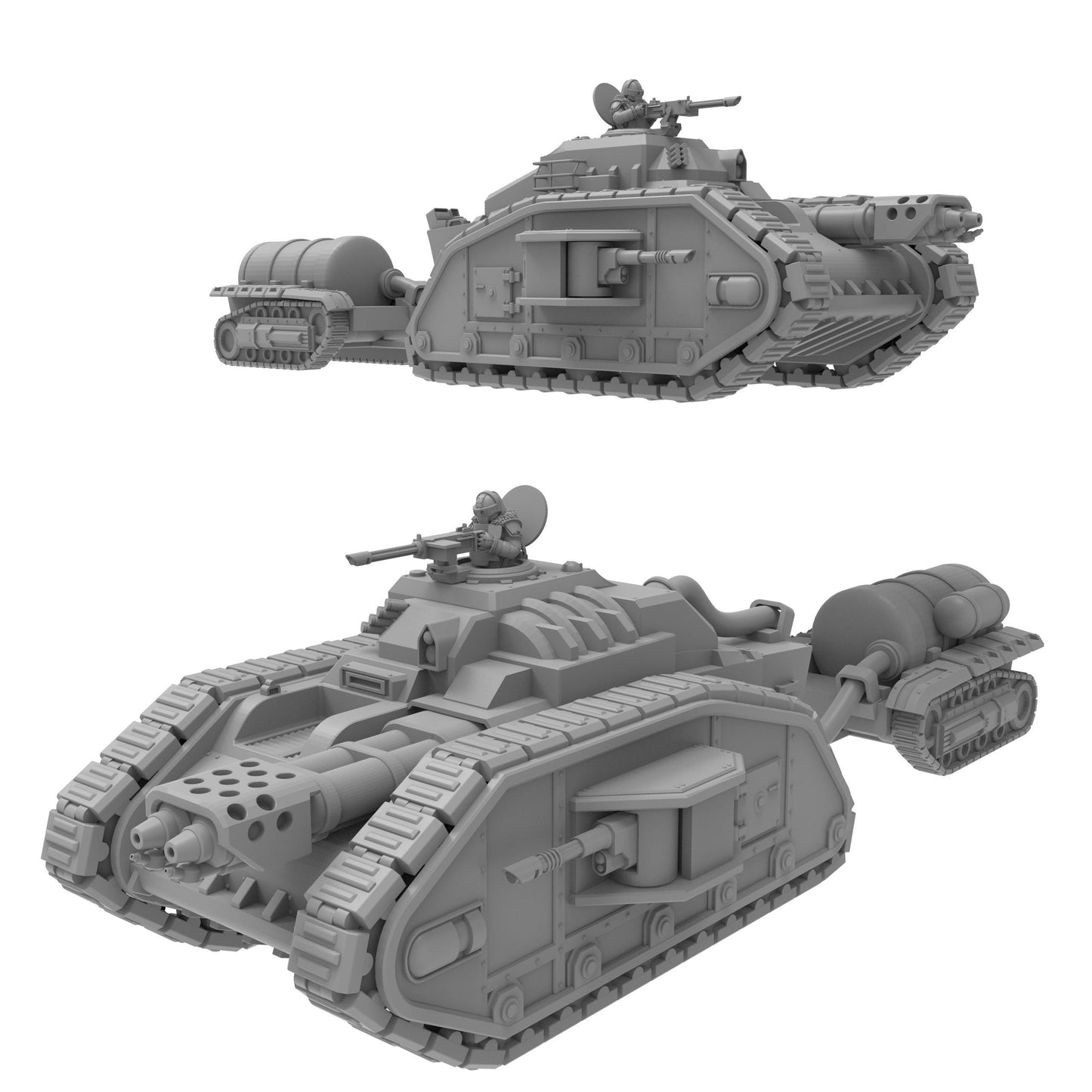 Lunar Auxilia Nero Heavy Crocodile Tank, Modular Sci-Fi Vehicle by ThatEvilOne, Sci-fi Wargames Proxy, Imperial heretic Auxillia Army