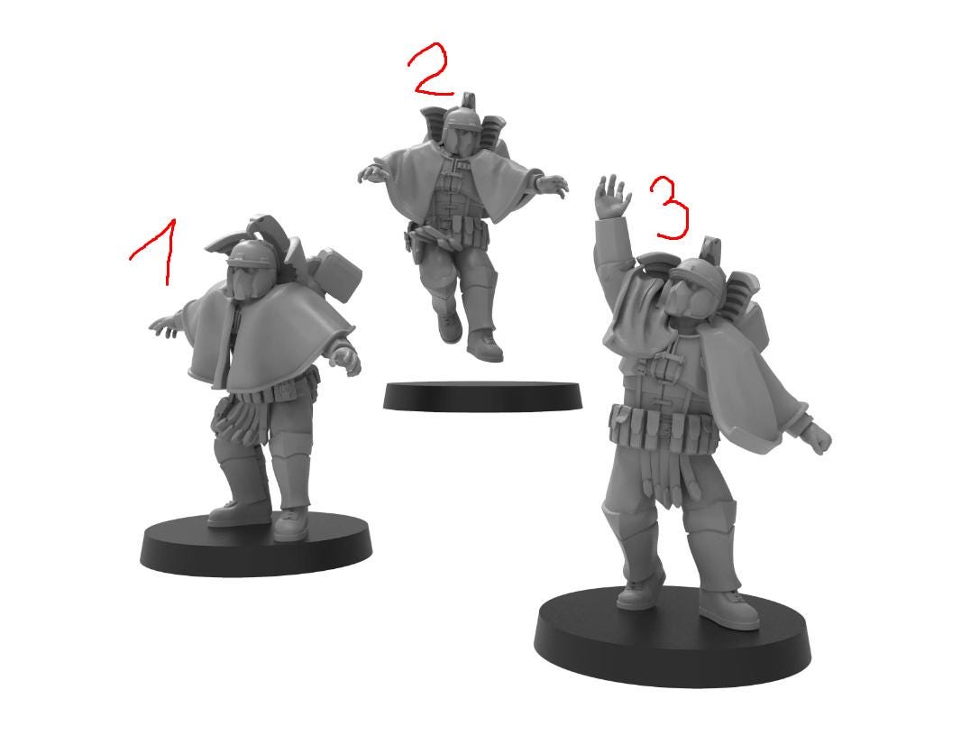 Roman Praecantor, Imperial Guard, monopose Sci-Fi warriors by ThatEvilOne, Sci-fi Wargames Guard Proxy