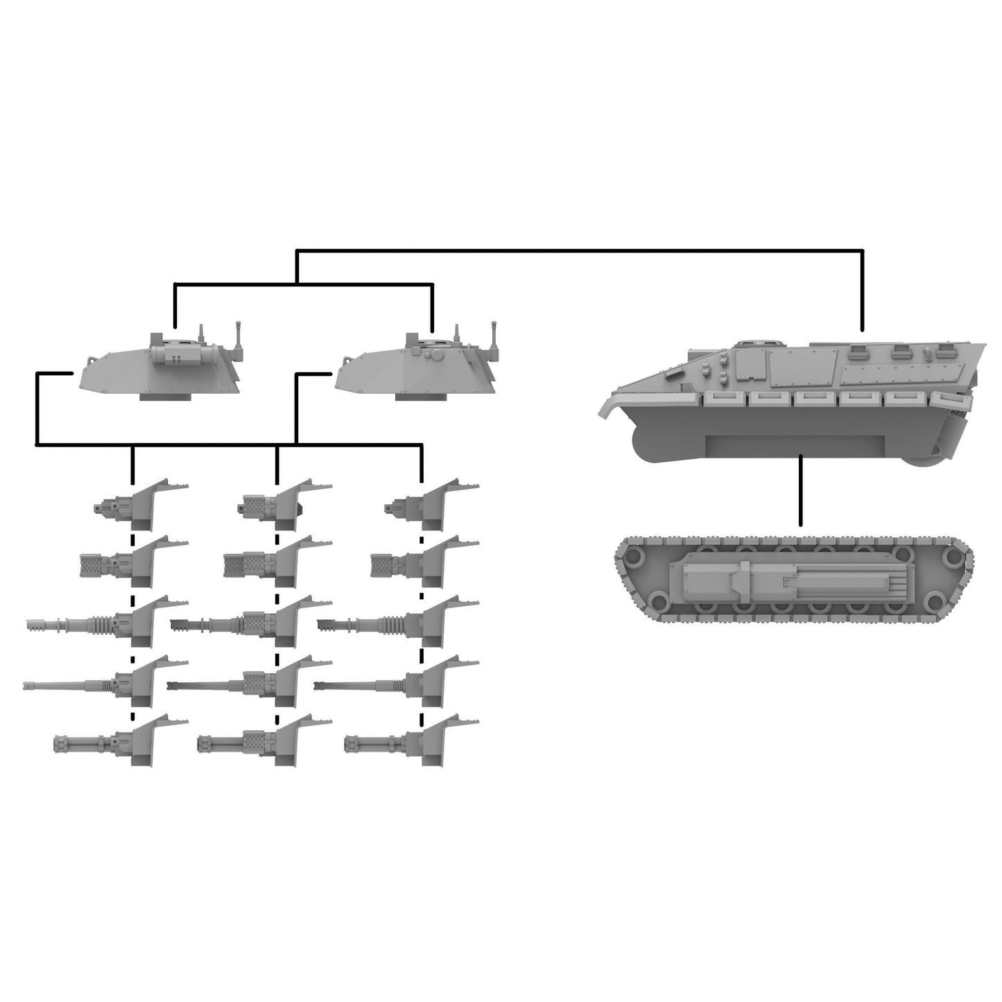 Trajan IFV, Modular Sci-Fi Vehicle by ThatEvilOne, Sci-fi Wargames Proxy, Imperial Roman Auxilia Army Transport Light Tank