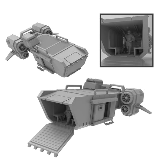 Roman T41 Saytr Dropship, Modular Sci-Fi Vehicle by ThatEvilOne, Sci-Fi wargame Proxy