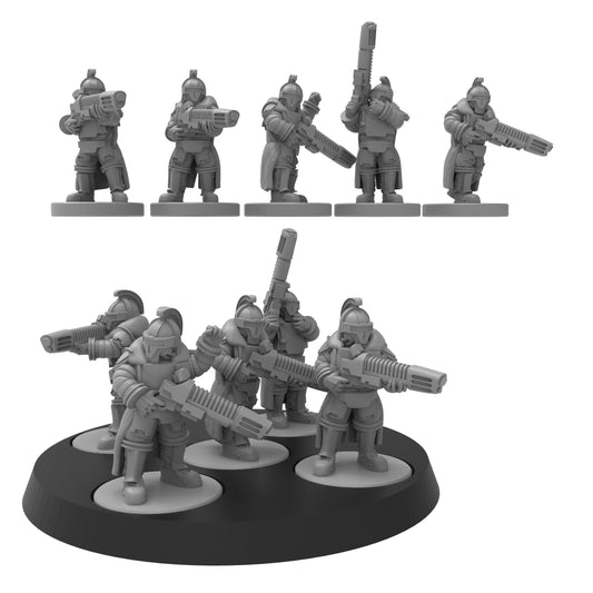 Smol Lunar Auxilia Evocatii Section, 8mm Scale Monopose Sci-Fi warriors by ThatEvilOne, Miniature Sci-Fi Wargames Proxy