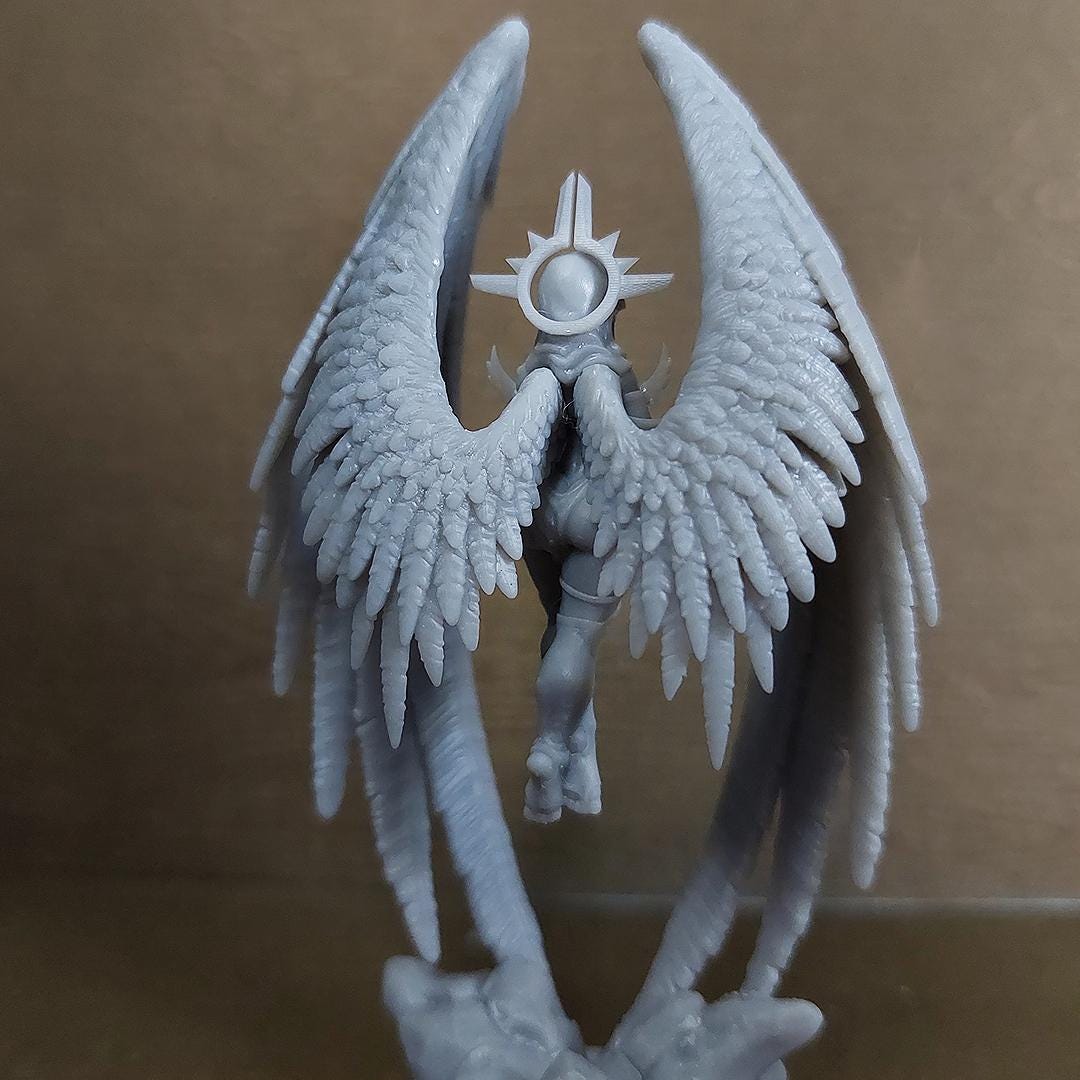 Protector Inasyah, Angelic Heroic Miniature for Tabletop Roleplaying games by Codex Universalis