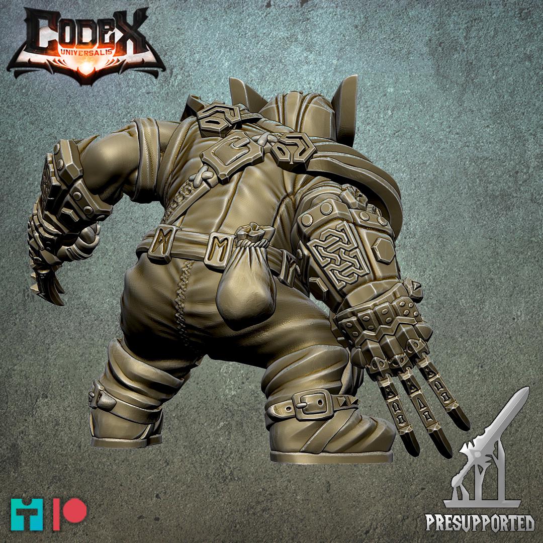 Dwogan Mithrilclaw, Dwarven Fighter Heroic Miniature for Tabletop Roleplaying games by Codex Universalis