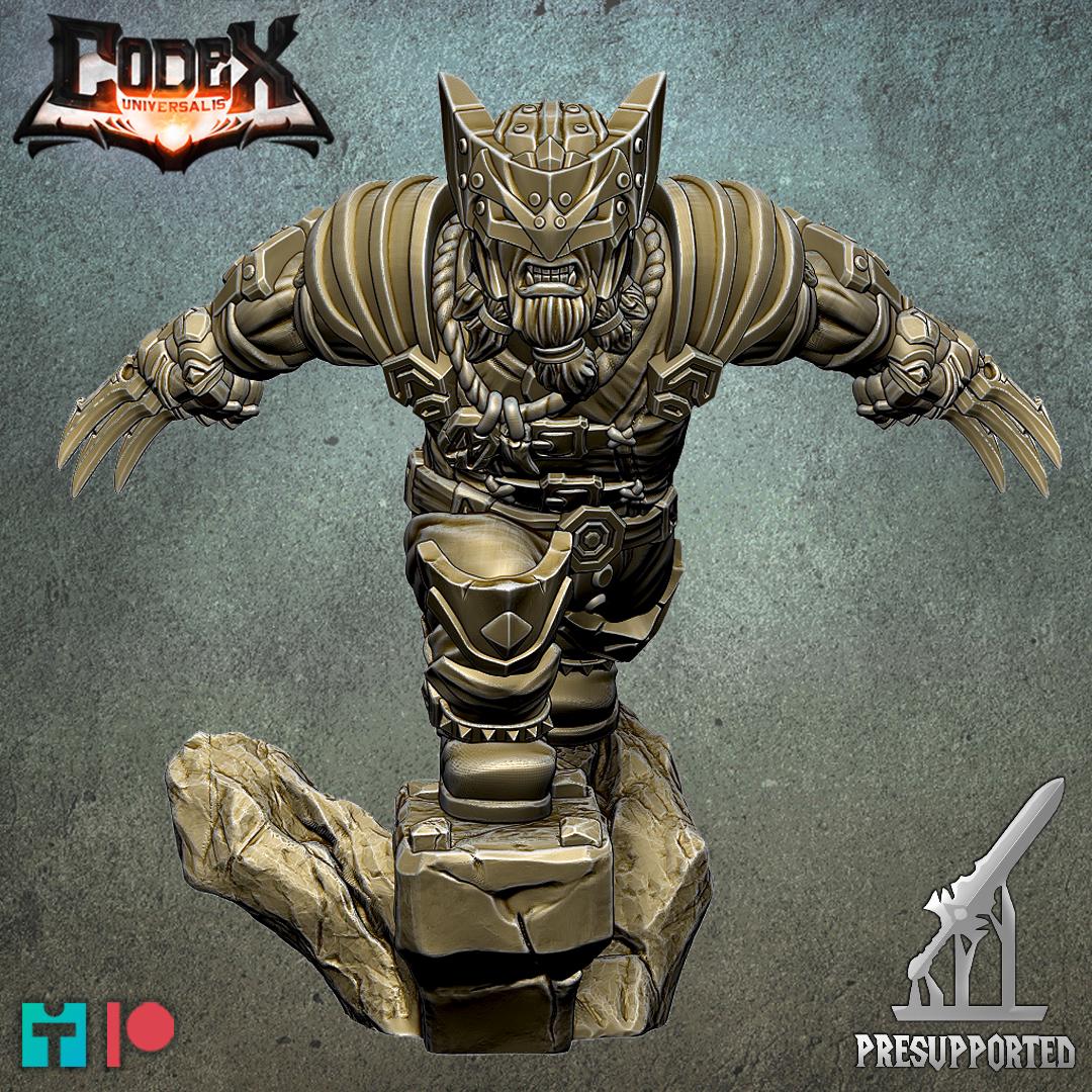 Dwogan Mithrilclaw, Dwarven Fighter Heroic Miniature for Tabletop Roleplaying games by Codex Universalis