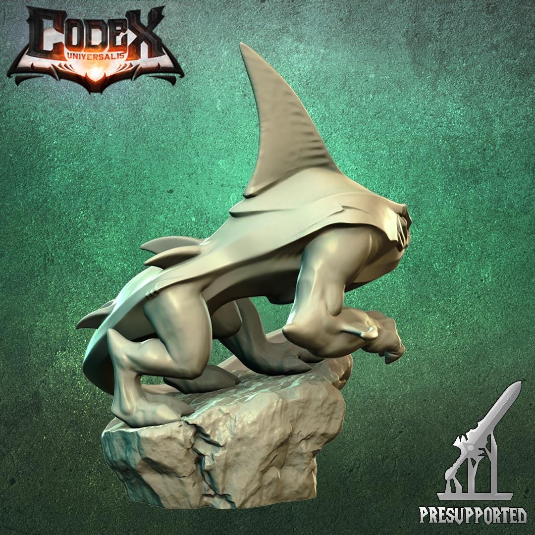 Land Sharks, Savage Fishfolk Miniatures for Tabletop Roleplaying games by Codex Universalis