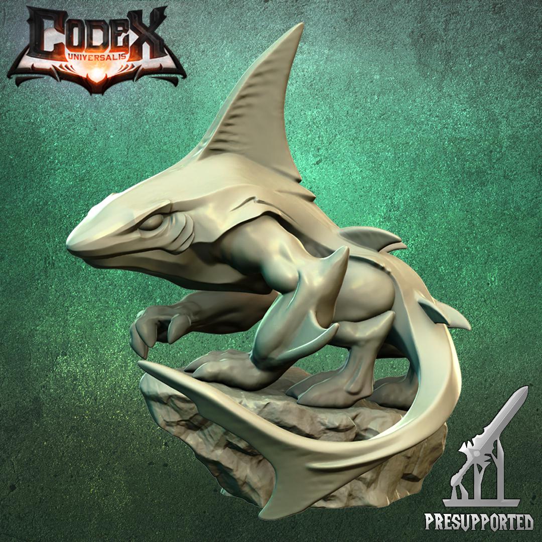 Land Sharks, Savage Fishfolk Miniatures for Tabletop Roleplaying games by Codex Universalis