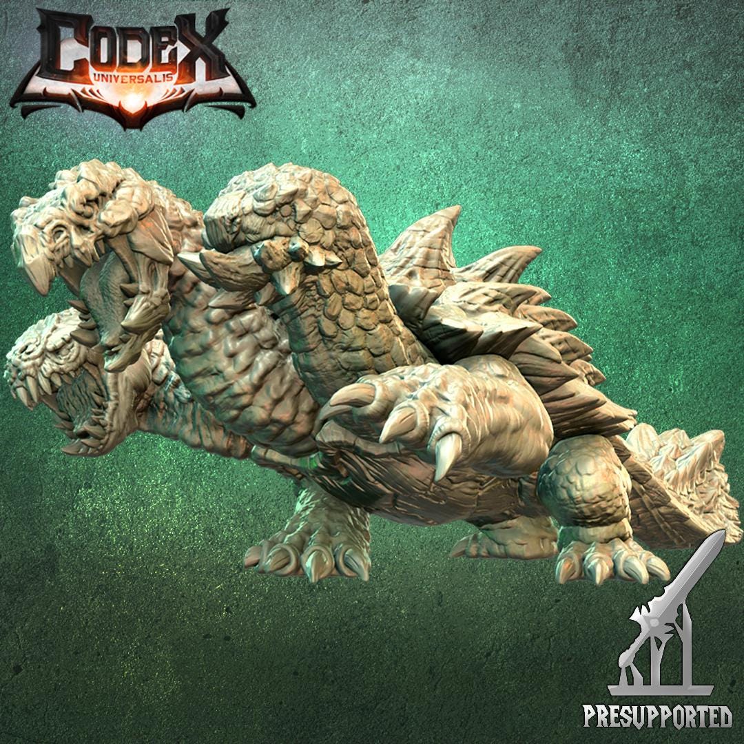 Hydra Turtle, Shielded Beast Miniature for Tabletop Roleplaying games by Codex Universalis