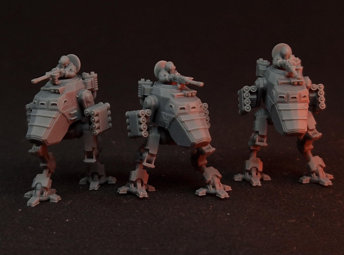 Smol Lunar Heavy Combat Walker, 8mm Scale Monopose Sci-Fi warriors by ThatEvilOne, Miniature Sci-Fi Wargames Proxy
