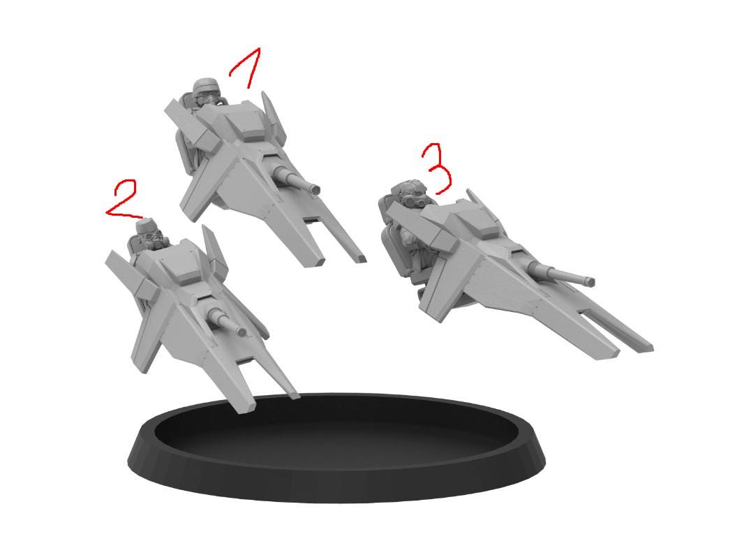 Smol Heckghost Jetbikes, 8mm Scale Monopose Sci-Fi warriors by ThatEvilOne, Miniature Sci-Fi Wargames Proxy