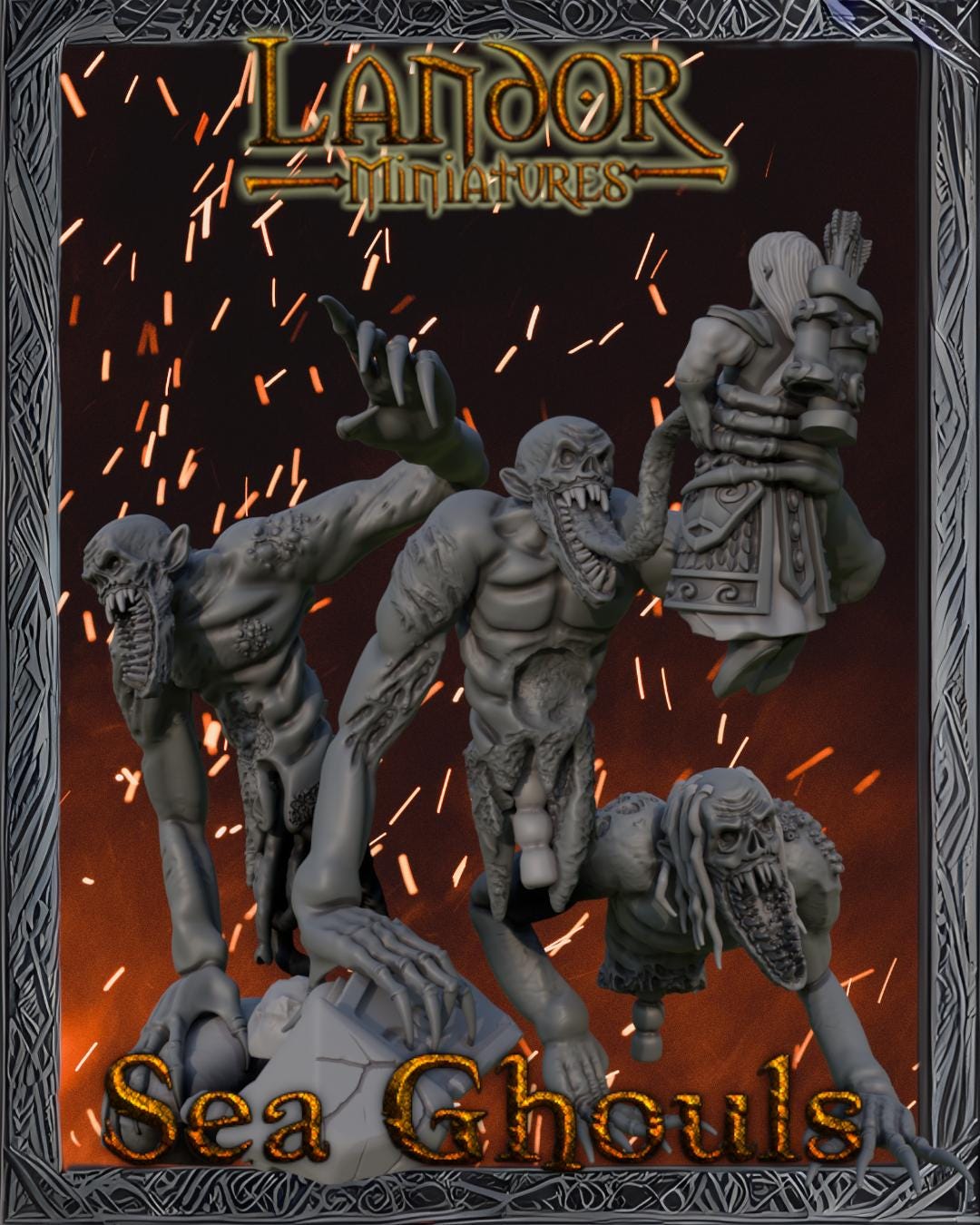 Sea Ghouls, Modular Undead Swashbucklers by Landor Miniatures! Vampire Coast for Fantasy Wargames