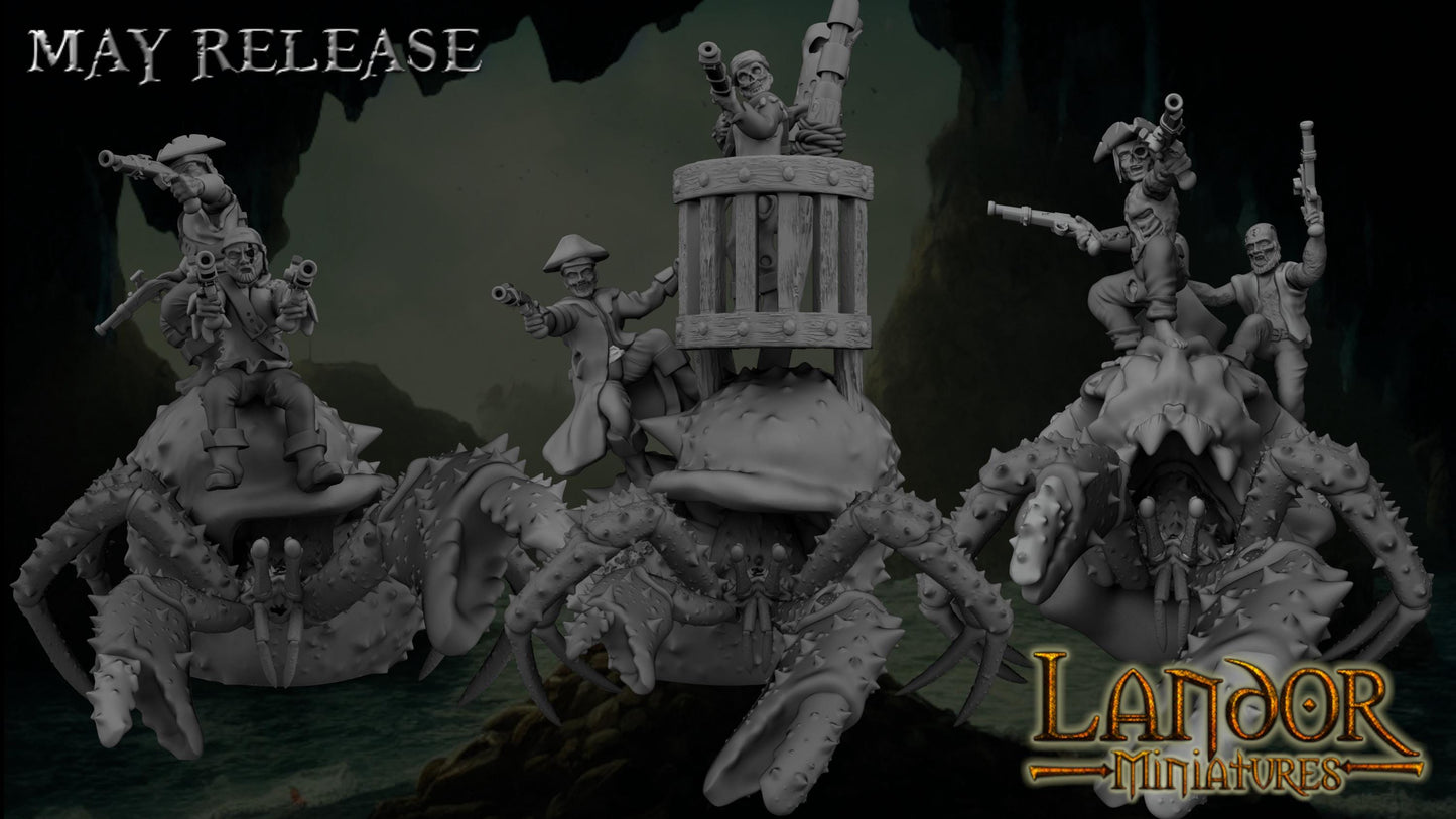 Rotten Crabs, Modular Undead Swashbucklers by Landor Miniatures! Vampire Coast for Fantasy Wargames
