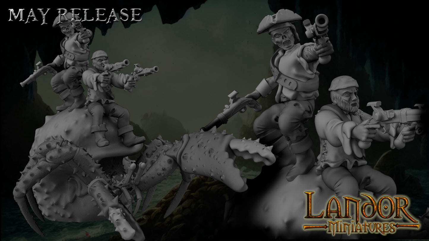Rotten Crabs, Modular Undead Swashbucklers by Landor Miniatures! Vampire Coast for Fantasy Wargames