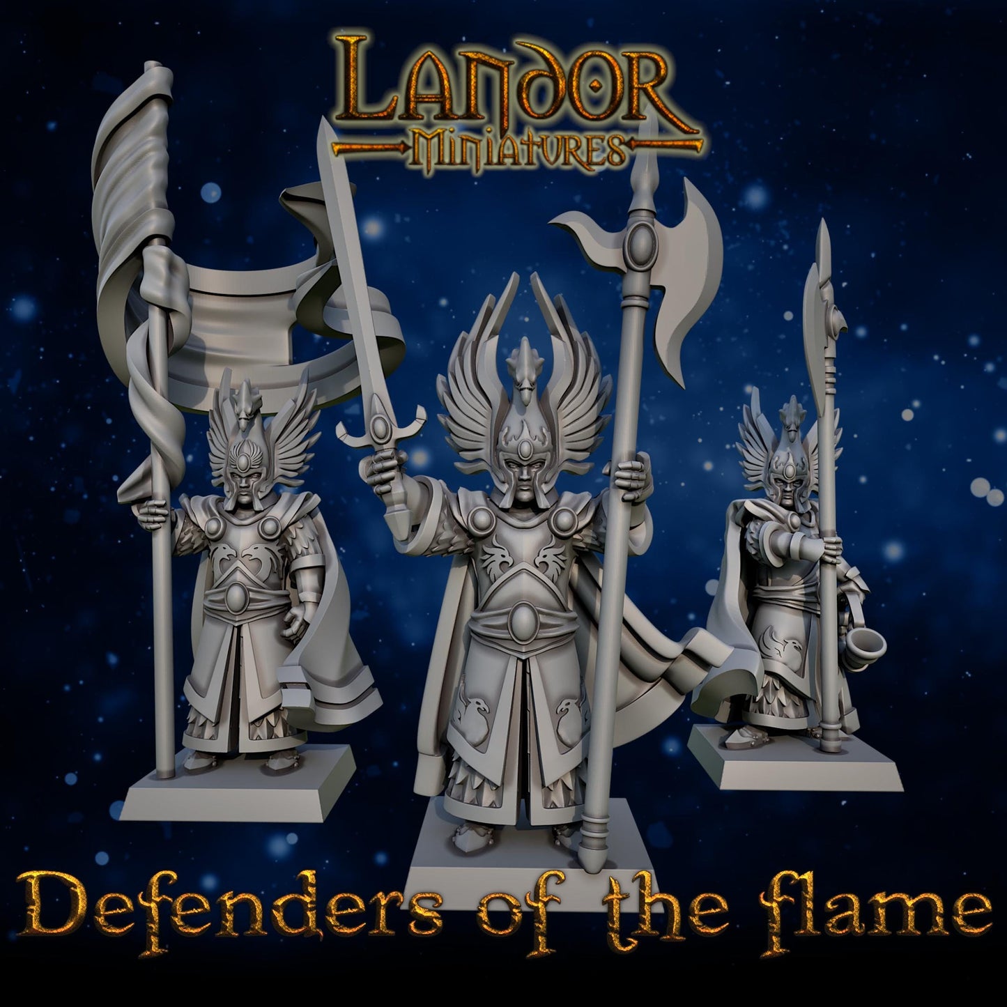 Defenders of the Flame, Modular High Elven miniatures by Landor Miniatures! High Elves for Fantasy Wargames
