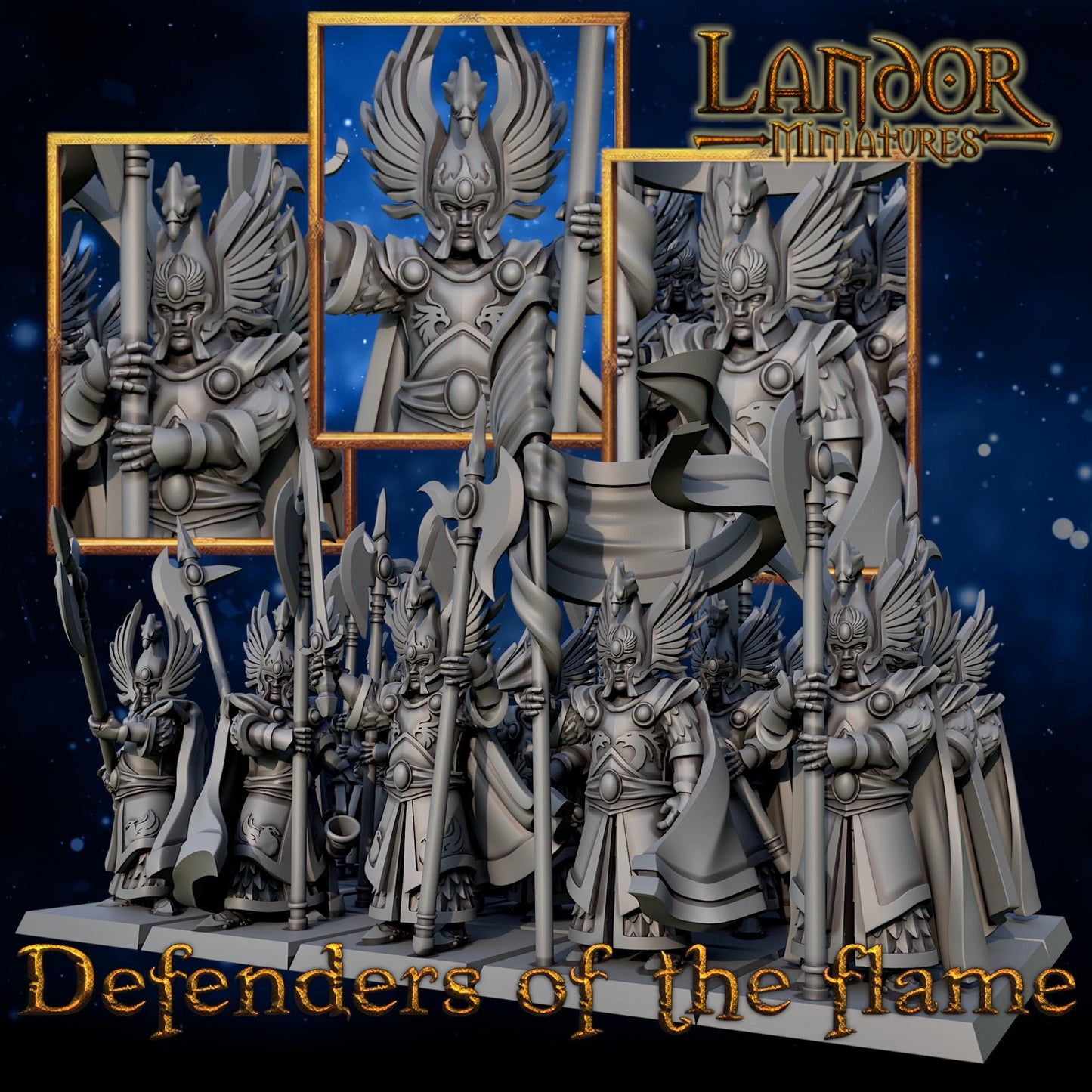 Defenders of the Flame, Modular High Elven miniatures by Landor Miniatures! High Elves for Fantasy Wargames