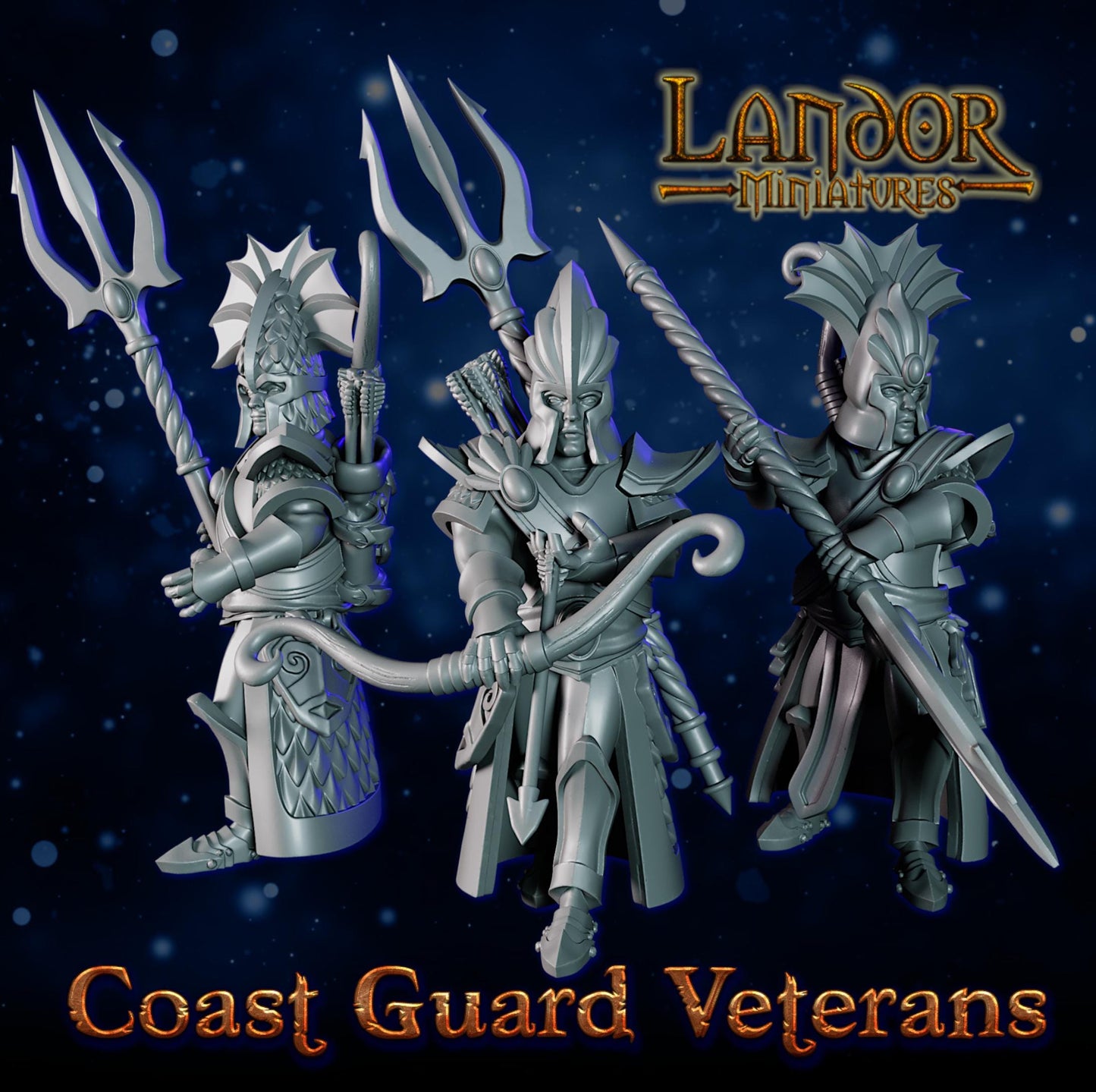 Coast Guard Veterans, Modular High Elven miniatures by Landor Miniatures! High Elves for Fantasy Wargames