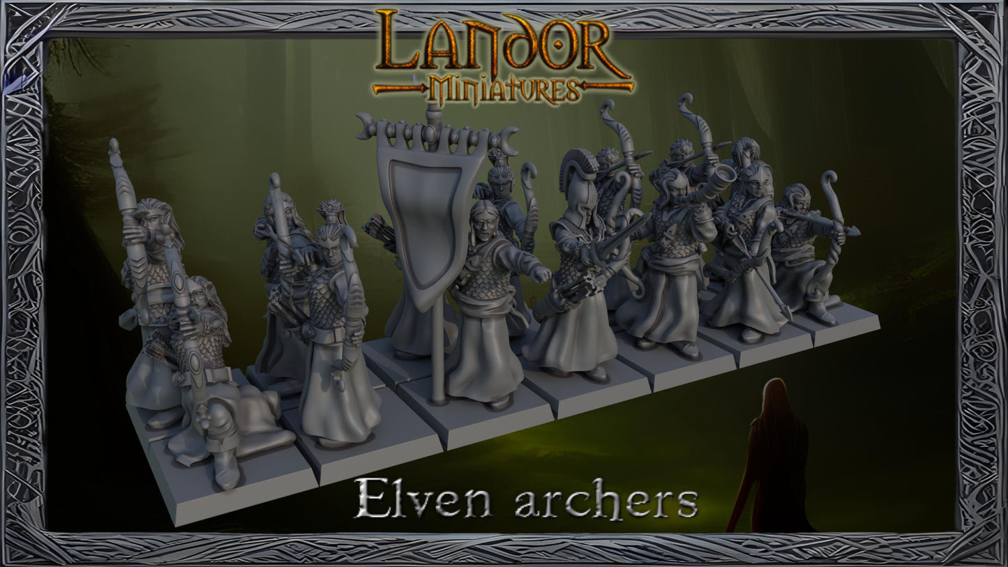 Elven archers, Modular High Elven miniatures by Landor Miniatures! High Elves for Fantasy Wargames