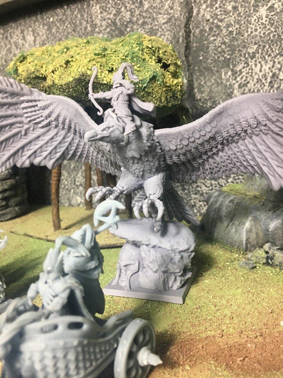 Hero on giant eagle, Modular High Elven miniatures by Landor Miniatures! High Elves for Fantasy Wargames