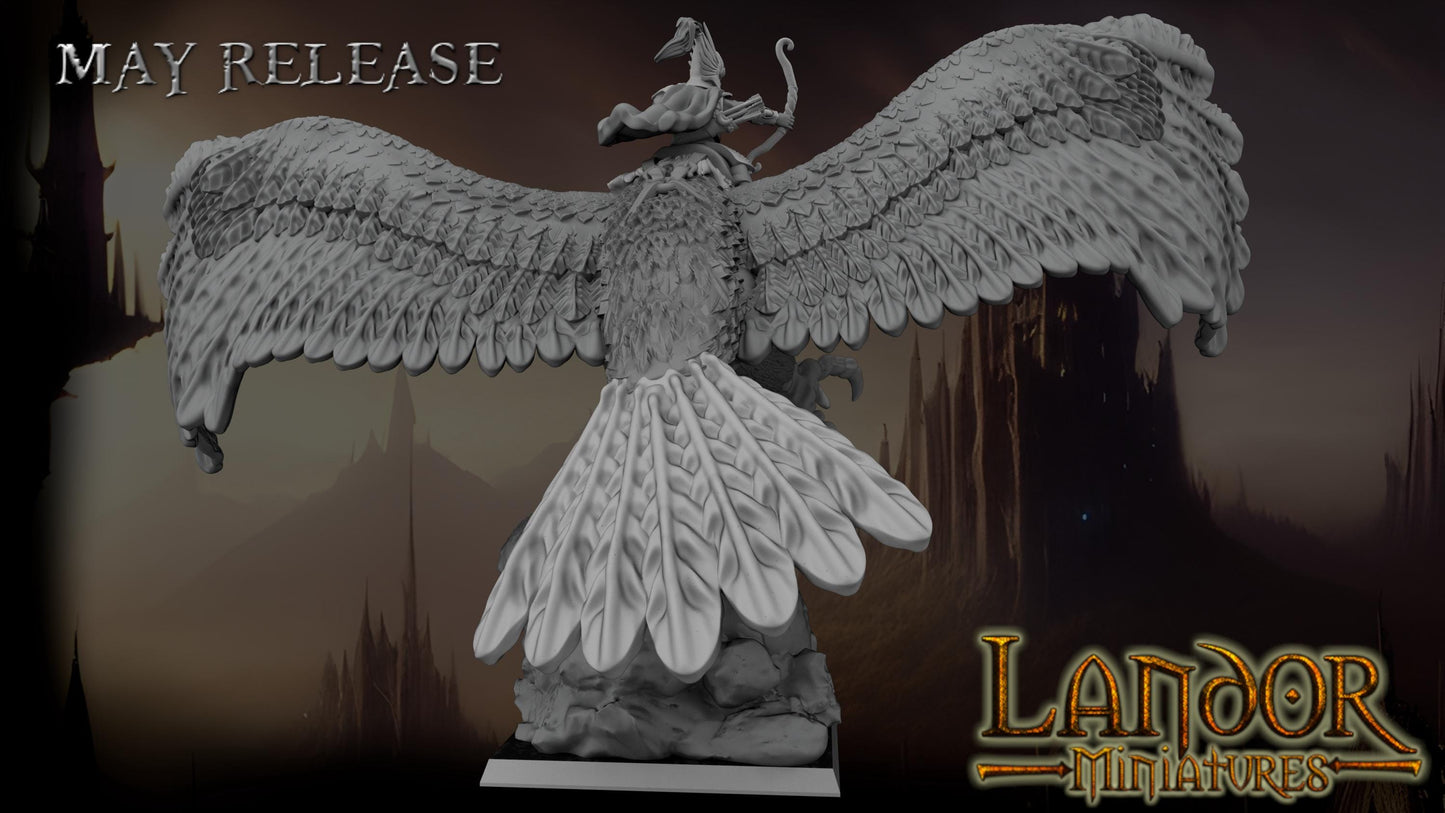 Hero on giant eagle, Modular High Elven miniatures by Landor Miniatures! High Elves for Fantasy Wargames