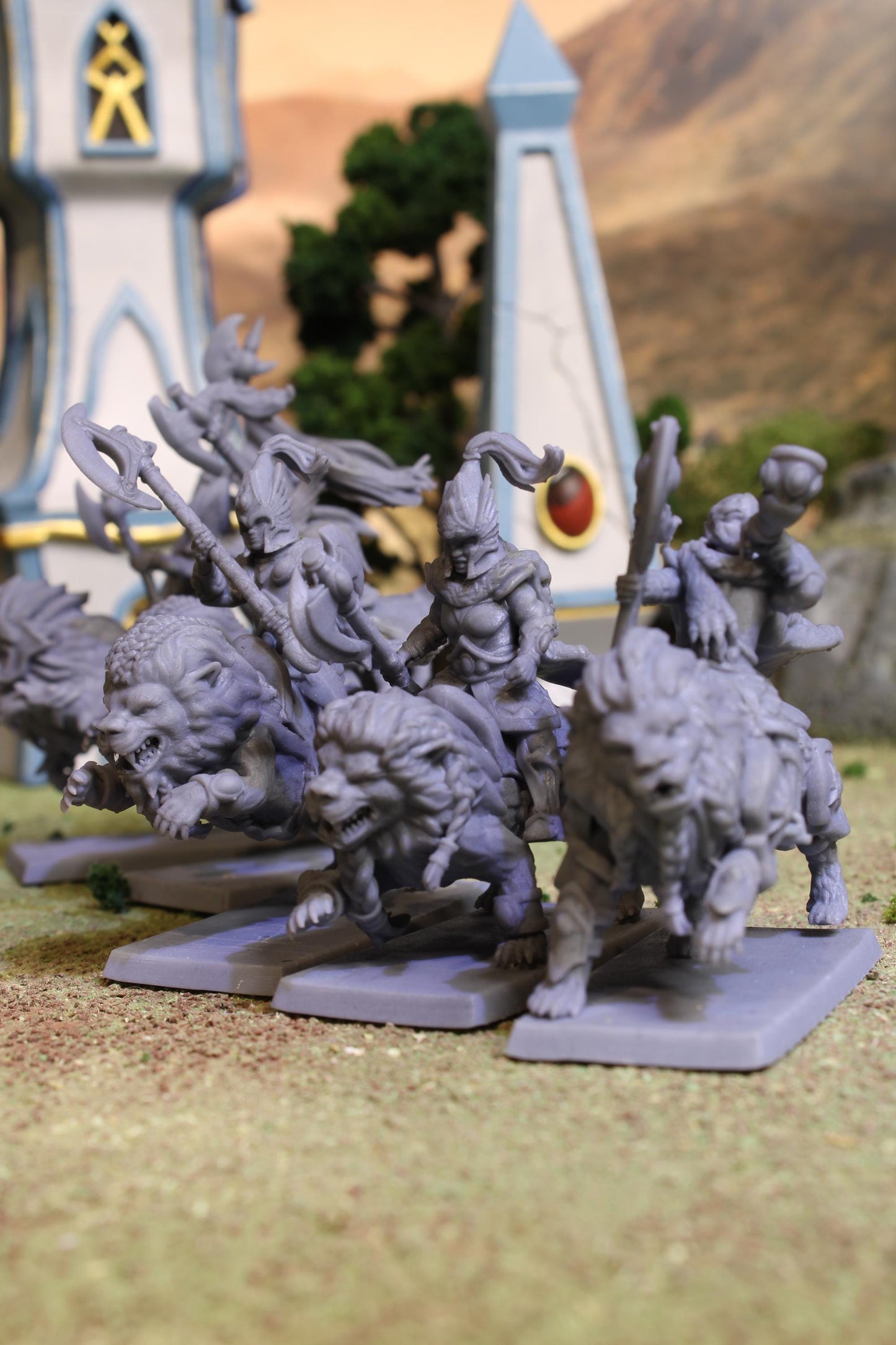 Lion Helms Lion Riders, Modular High Elven miniatures by Landor Miniatures! High Elves for Fantasy Wargames