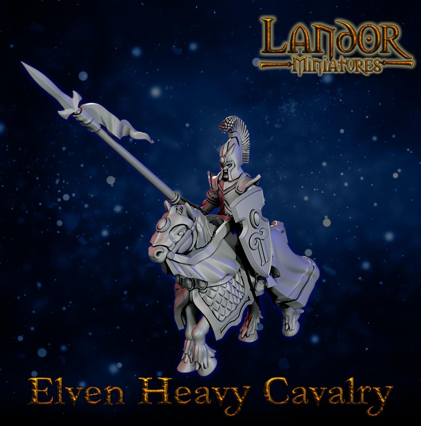 Elven Heavy Cavalry, Modular High Elven miniatures by Landor Miniatures! High Elves for Fantasy Wargames
