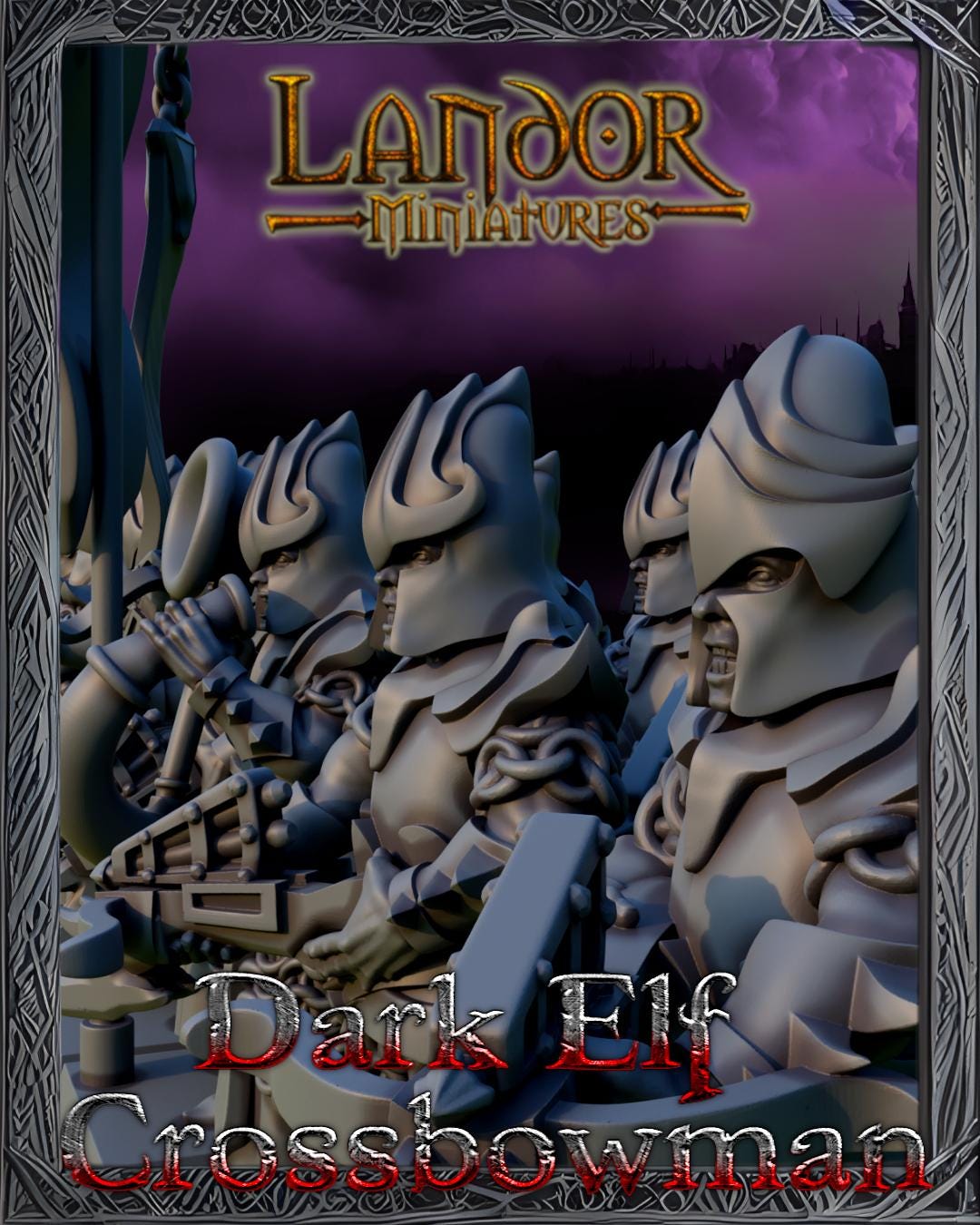 Dark elves Crossbowman, Modular Dark Elven miniatures by Landor Miniatures! Dark Elves for Fantasy Wargames