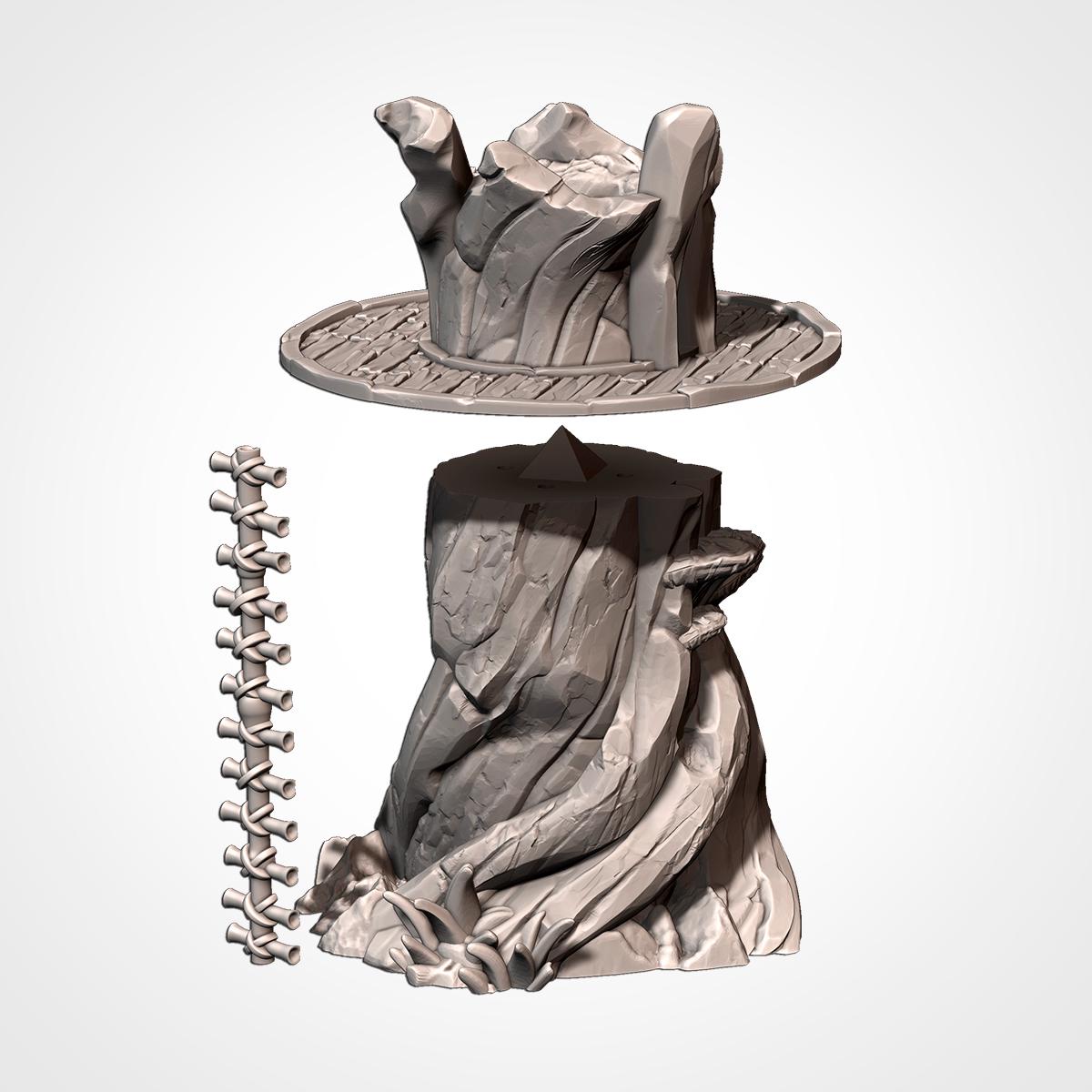 MODULAR GIANT TREES Txarli Factory Forest Hideout Modular Terrain Set, Perfect for Tabletop Wargames