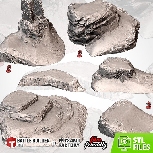 MODERN HILLS Modular Wargaming Hill Terrain by Txarli Factory for Tabletop Wargames