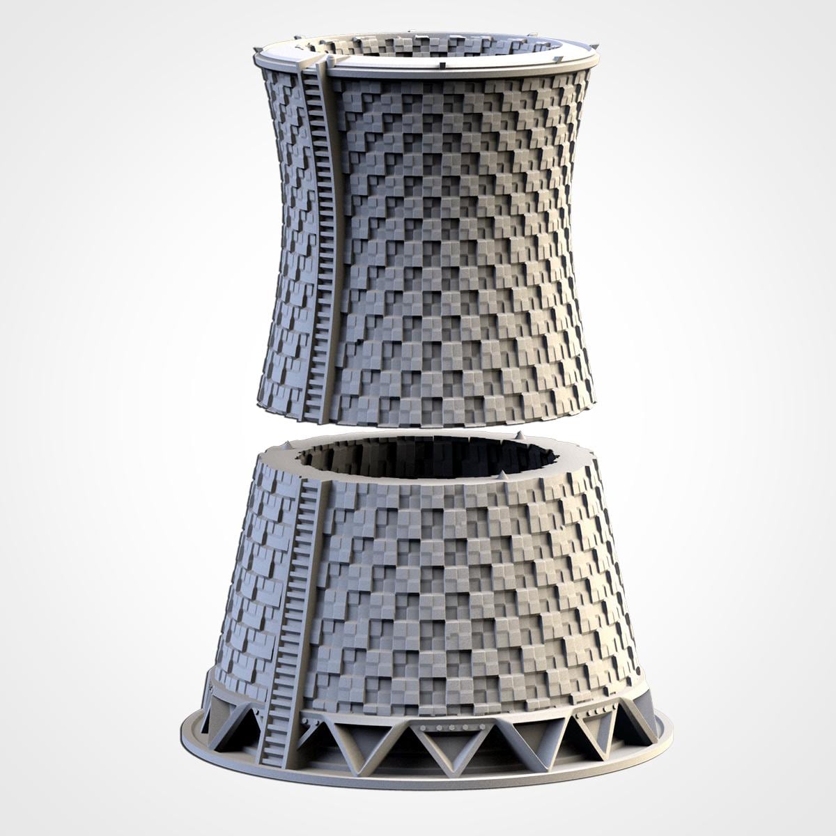 Modular NUCLEAR PLANTS Txarli Factory Sci-Fi Building modular Industrial Set, Perfect for Tabletop Wargames