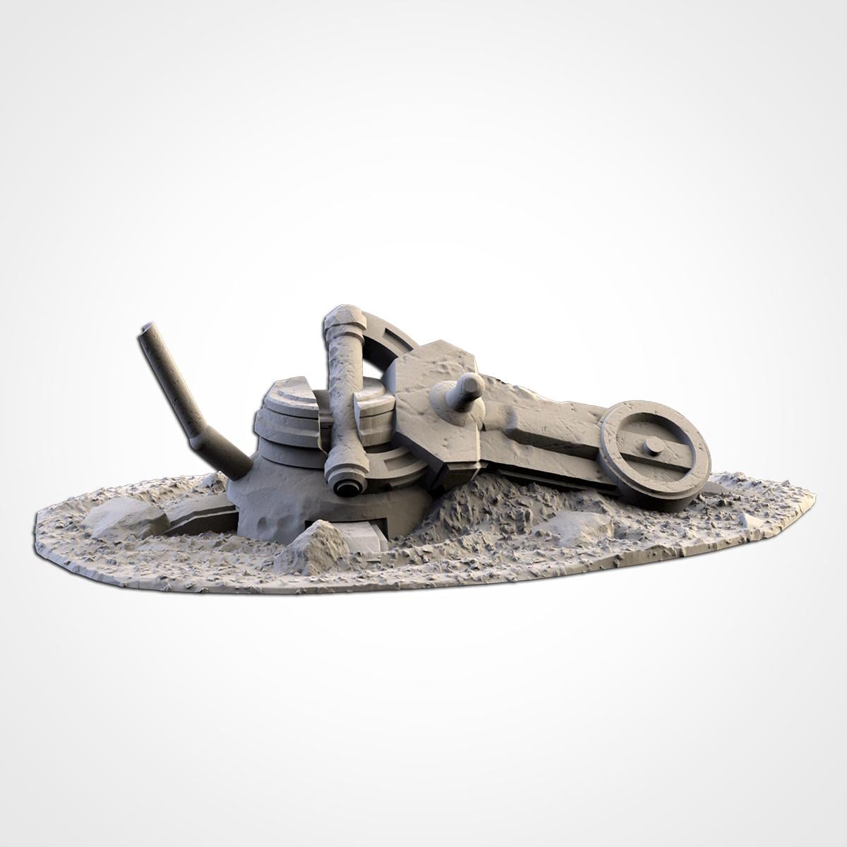 Modular CRASHED ROBOT DOG Txarli Factory Sci-Fi modular Wreckage Set, Perfect for Tabletop Wargames