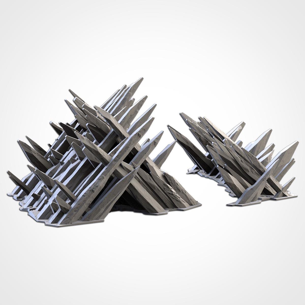 ICE CRYSTAL TERRAIN Modular Wargaming Hill Terrain by Txarli Factory for Tabletop Wargames