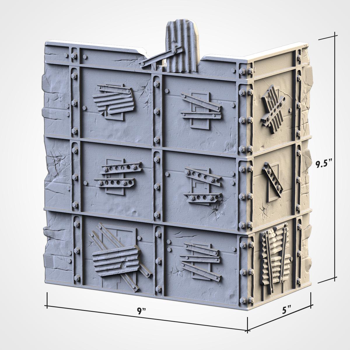 Modular POSTAPOCALYPTIC RUINS WTC 01 set Txarli Factory Ruined Building Terrain Cityscape Set, Perfect for Tabletop Wargames