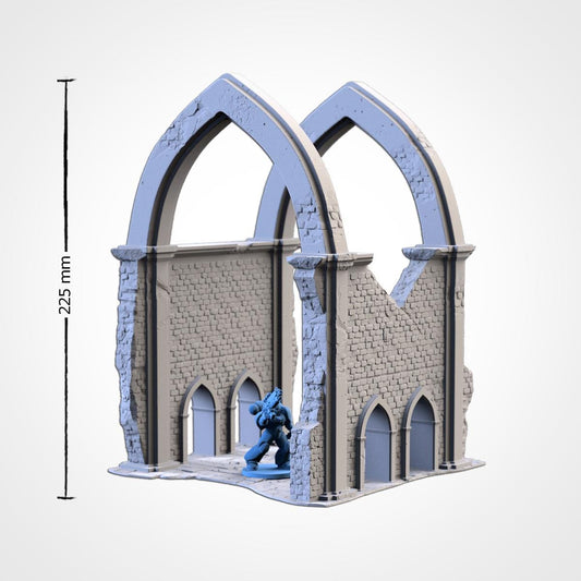 Modular MAJESTIC RUINS by Txarli Factory Fantasy Terrain Ruined Castle Set, Perfect for Tabletop Wargames