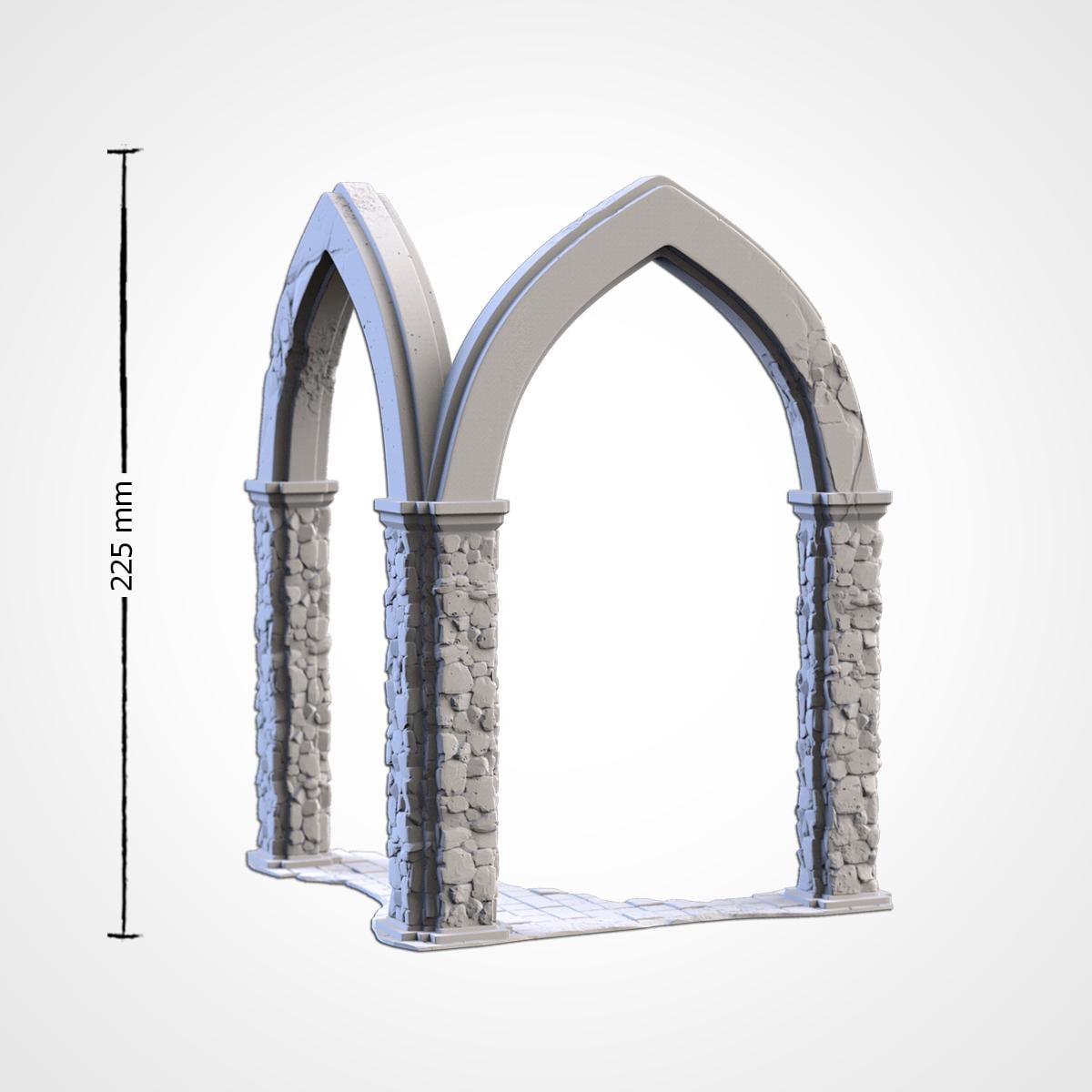 Modular MAJESTIC RUINS by Txarli Factory Fantasy Terrain Ruined Castle Set, Perfect for Tabletop Wargames