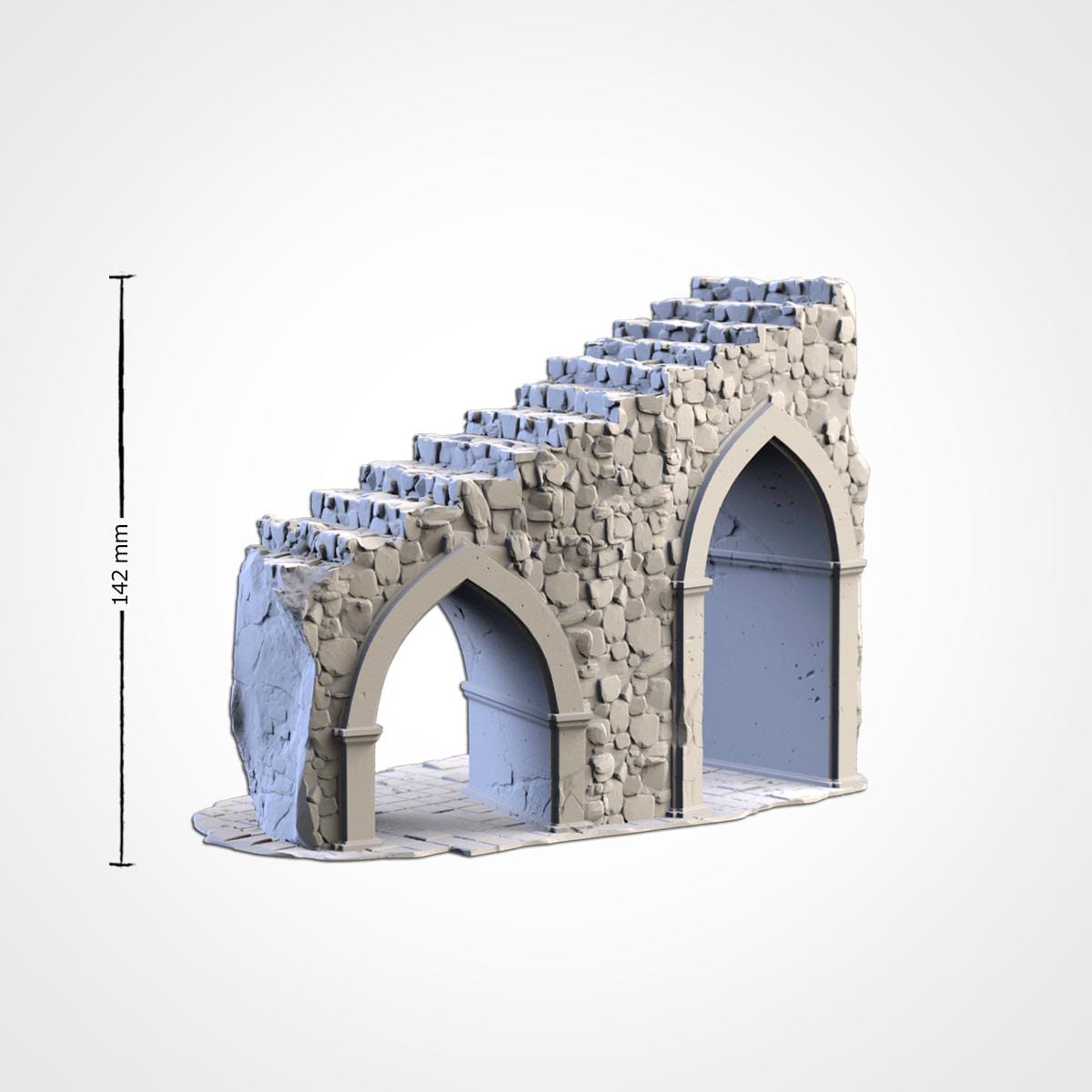 Modular MAJESTIC RUINS by Txarli Factory Fantasy Terrain Ruined Castle Set, Perfect for Tabletop Wargames
