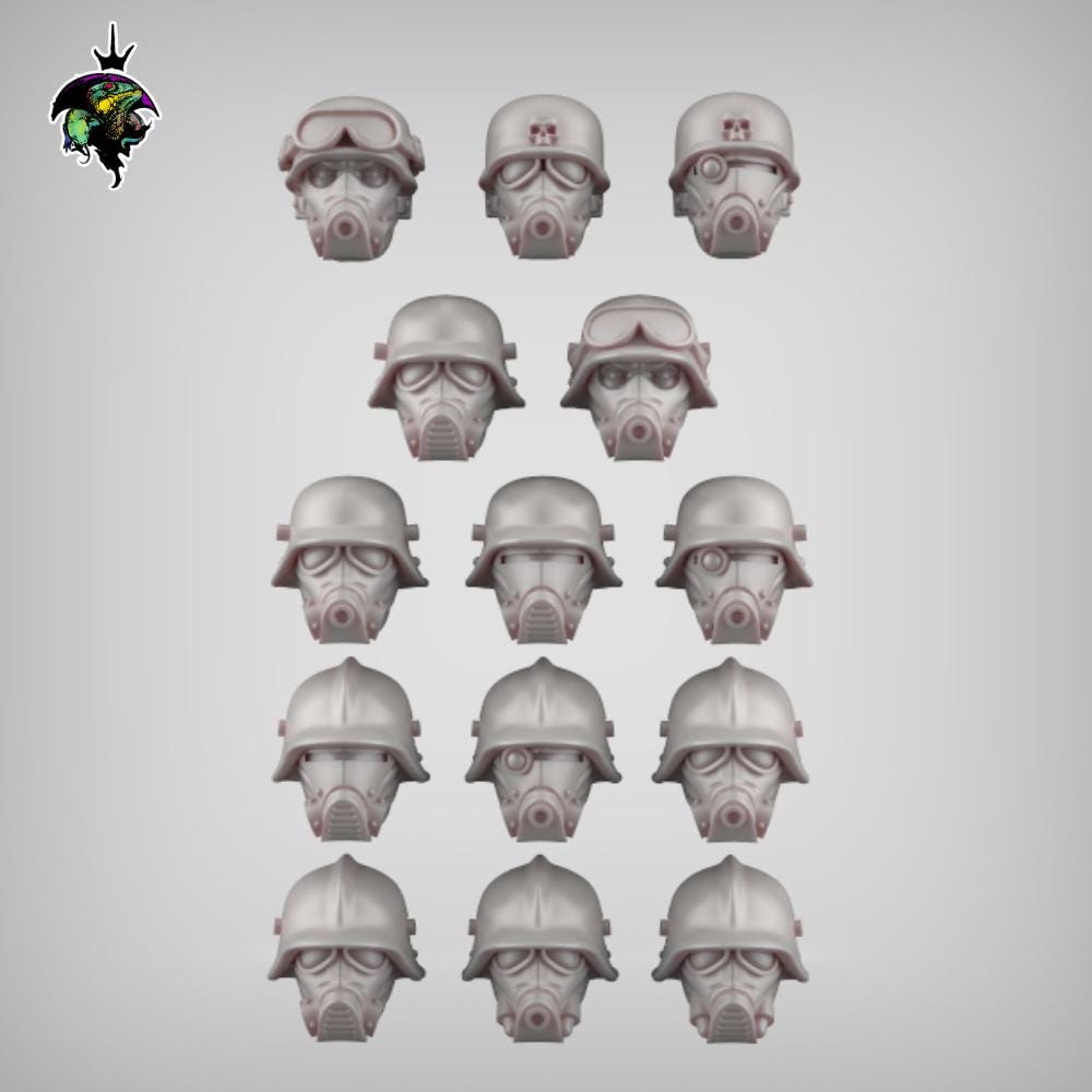 Raumsturmer Collection STL set, Modular Sci-Fi Guardsmen Miniatures by Reptilian Overlords, Steel Legion Bits for Sci-Fi Wargames