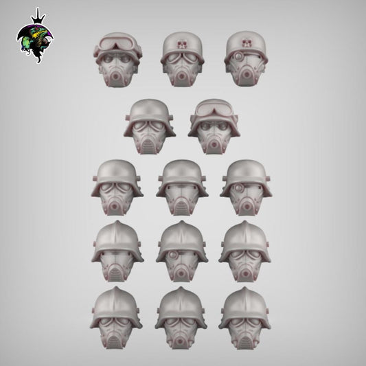 Raumsturmer Collection STL set, Modular Sci-Fi Guardsmen Miniatures by Reptilian Overlords, Steel Legion Bits for Sci-Fi Wargames