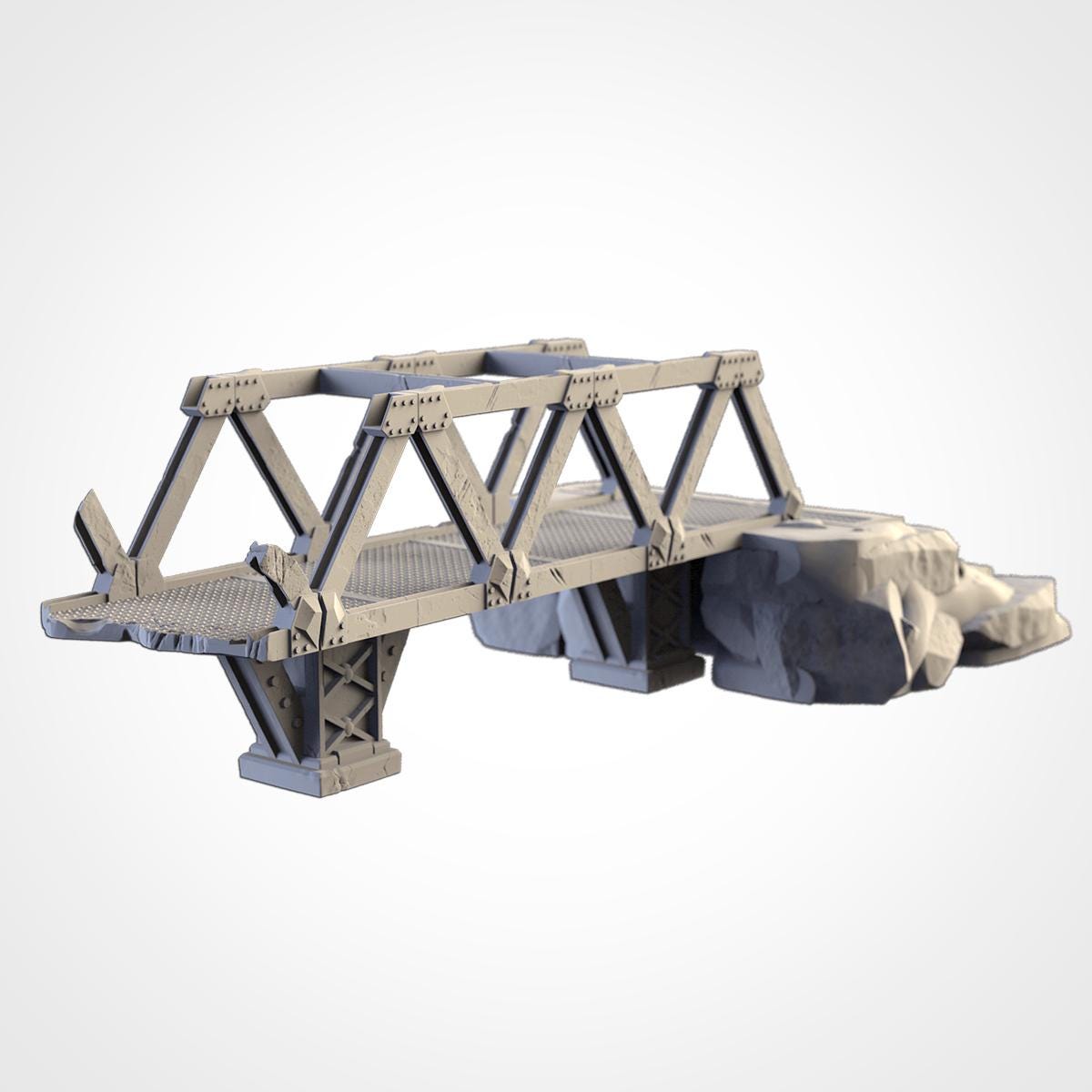 Modular METAL BRIDGES Terrain Cityscape Set, Perfect for Tabletop Wargames by Txarli Factory