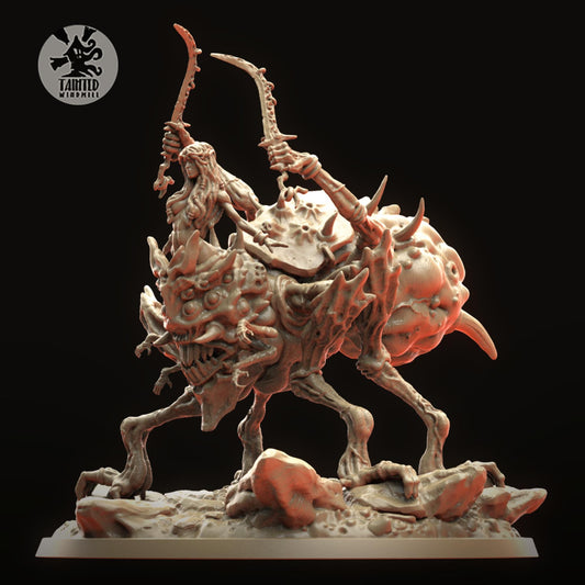 Spider DemiGoddess, Chaotic Daemonic Monopose Miniatures Sculpted by Tainted Windmill for Wargames set in the Grimdark Future