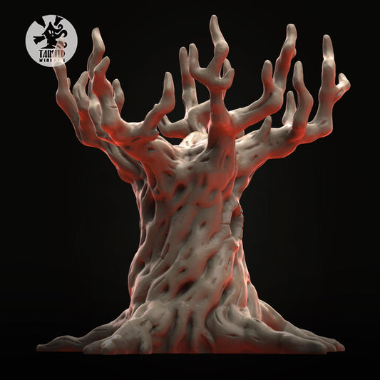 Dead Tree with Bells , Chaotic Plagued Terrain Sculpted by Tainted Windmill for Wargames set in the Grimdark Future