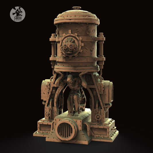 Small Industrial Tank, Imperial Industrial Terrain Features Sculpted by Tainted Windmill for Wargames set in the Grimdark Future