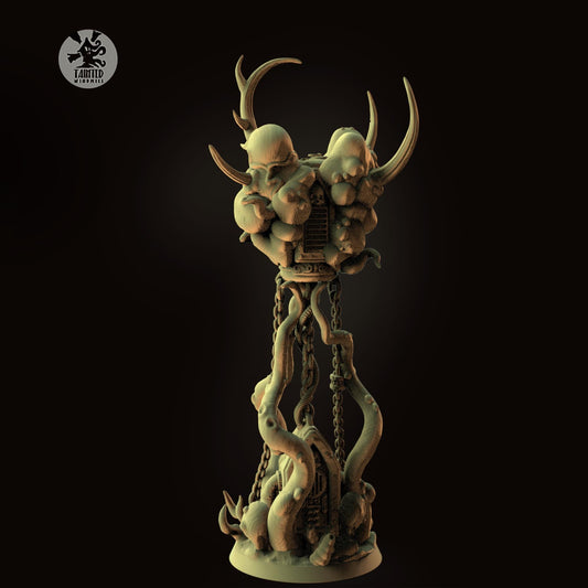 Decay Infected Air Mines, Imperial Plagued Industrial Terrain Features Sculpted by Tainted Windmill for Wargames set in the Grimdark Future