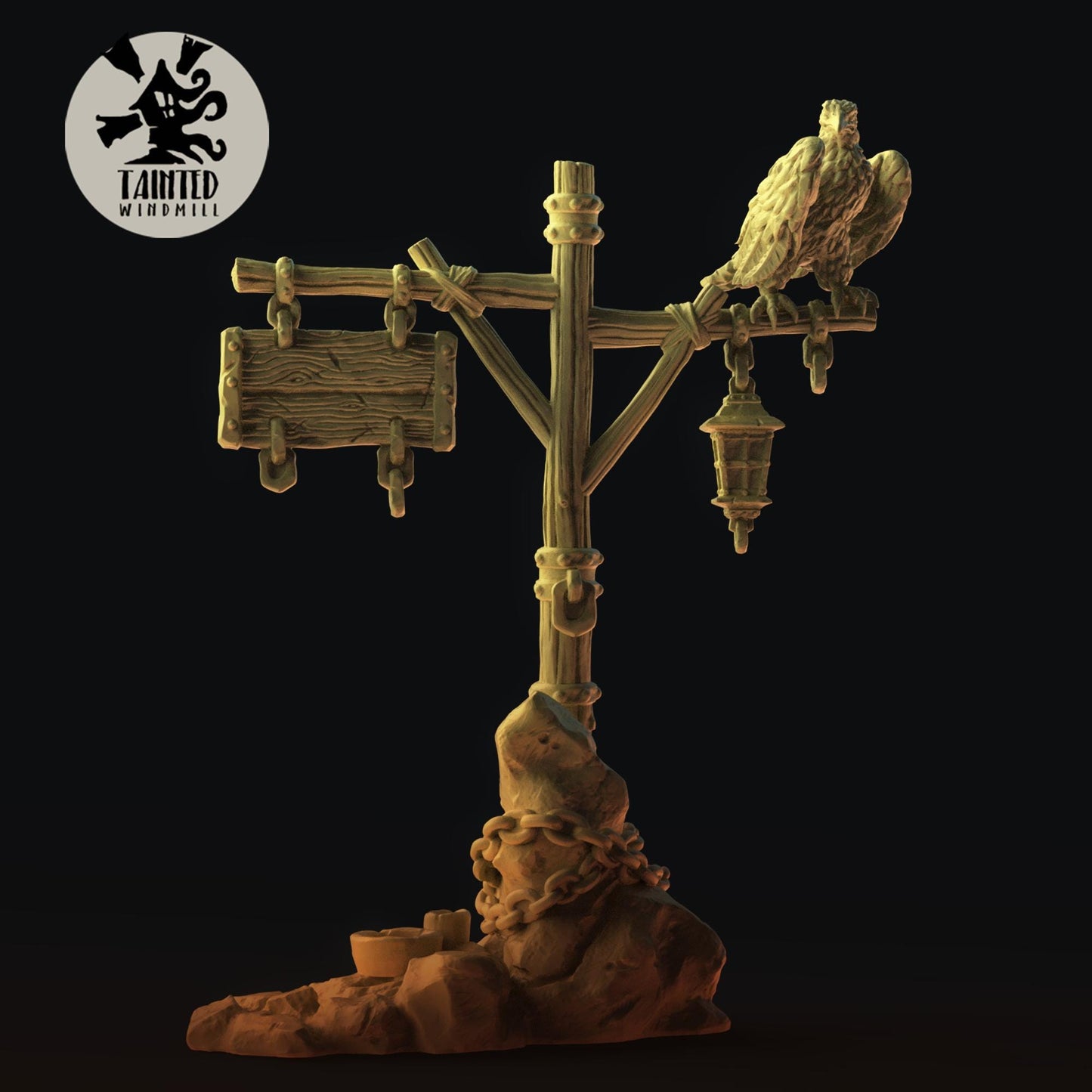 Desert Village Terrain Set, Chaotic Plagued Terrain Sculpted by Tainted Windmill for Wargames set in the Grimdark Future