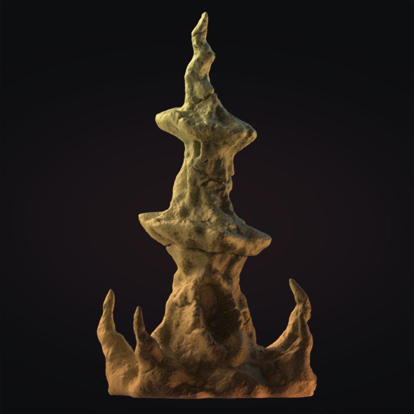 Desert Valley Rocks Terrain Set, Chaotic Plagued Terrain Sculpted by Tainted Windmill for Wargames set in the Grimdark Future